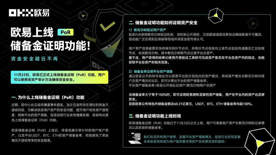 资金安全疑云不再,易欧app上线储备金证明功能!